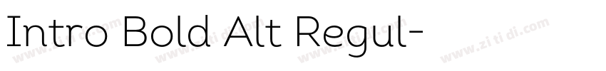 Intro Bold Alt Regul字体转换